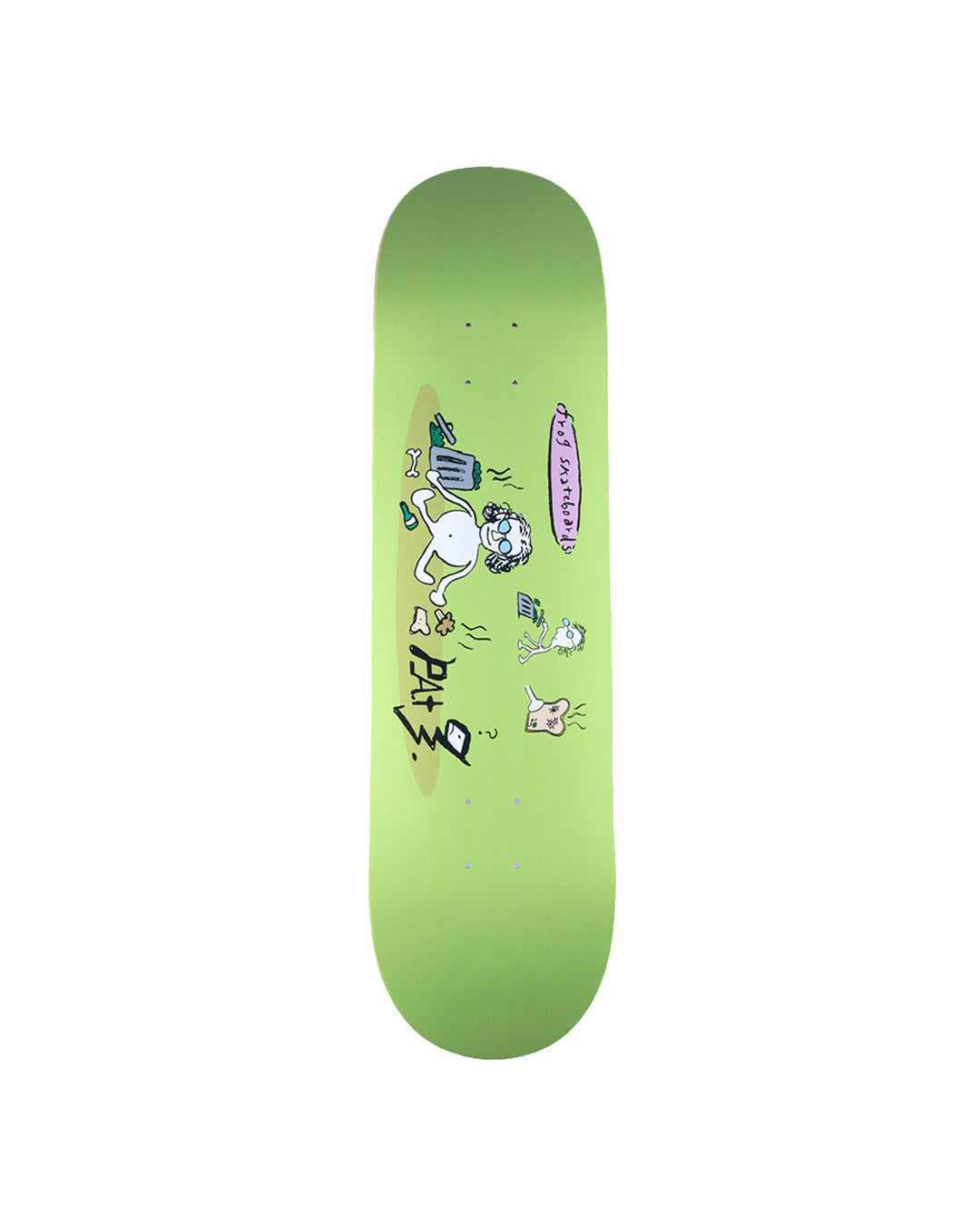 Frog - Garbage Eater - Pat G Deck (Green) - 8.5"