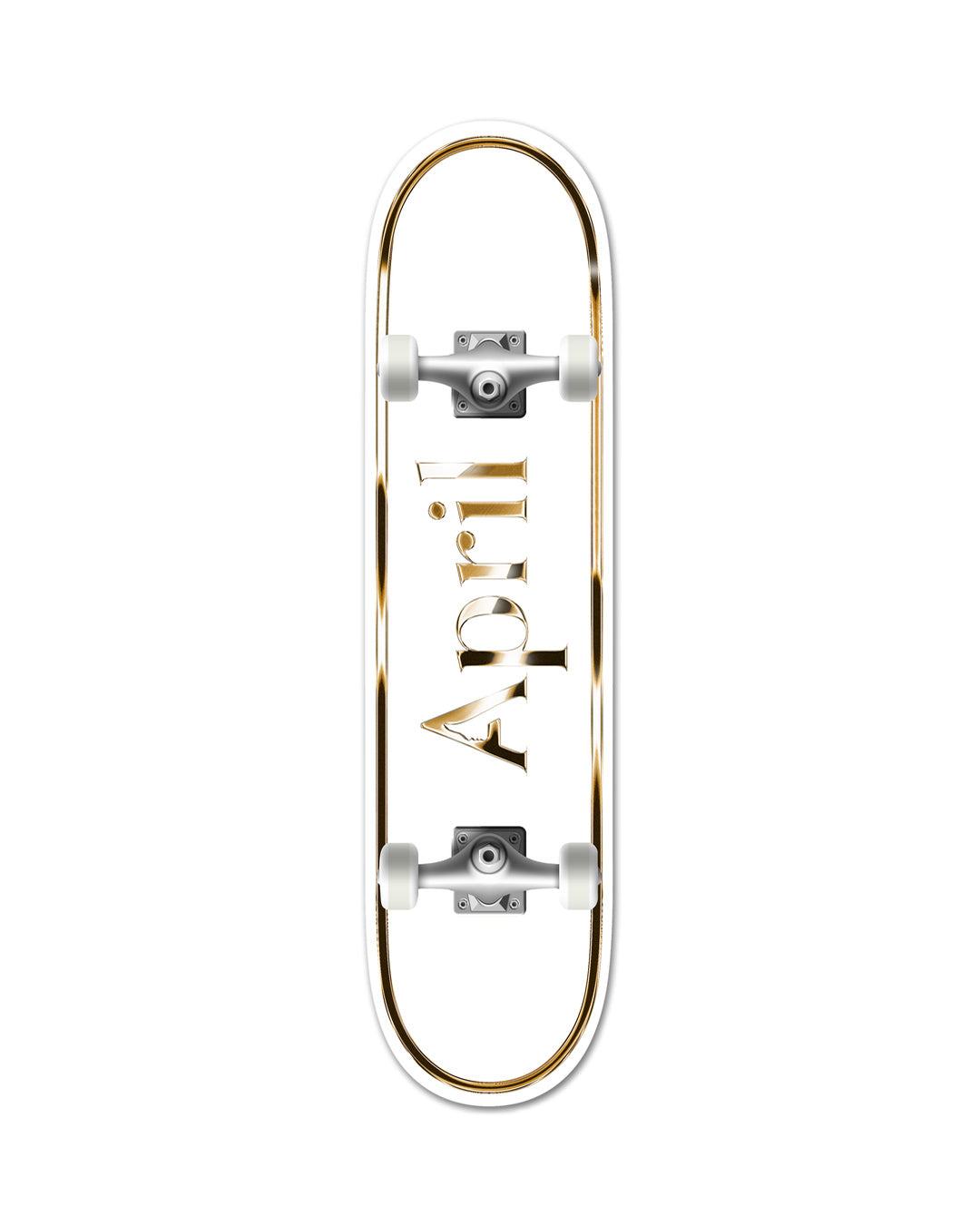 April Skateboards - OG Logo - Golden / White 8.5" Complete