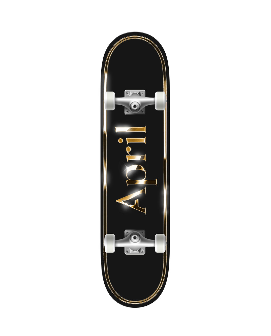 April Skateboards - OG Logo - Golden / Black 8.25" Complete